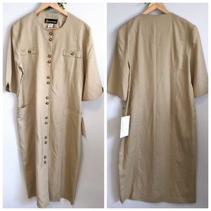 Lucien Daunois Dress Button Down Khaki